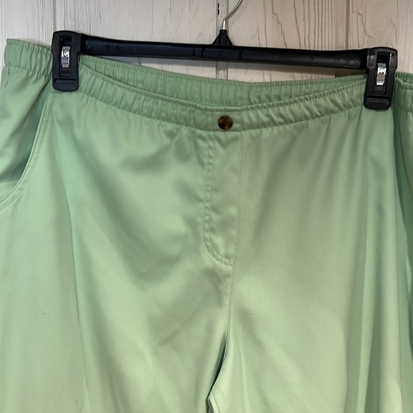 Alia Lime Green Capri Elastic Waist Side Pockets Size 18W - Picture 4 of 10